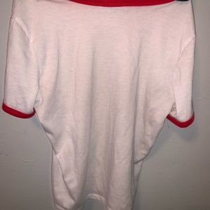 White and red ringer T-shirt